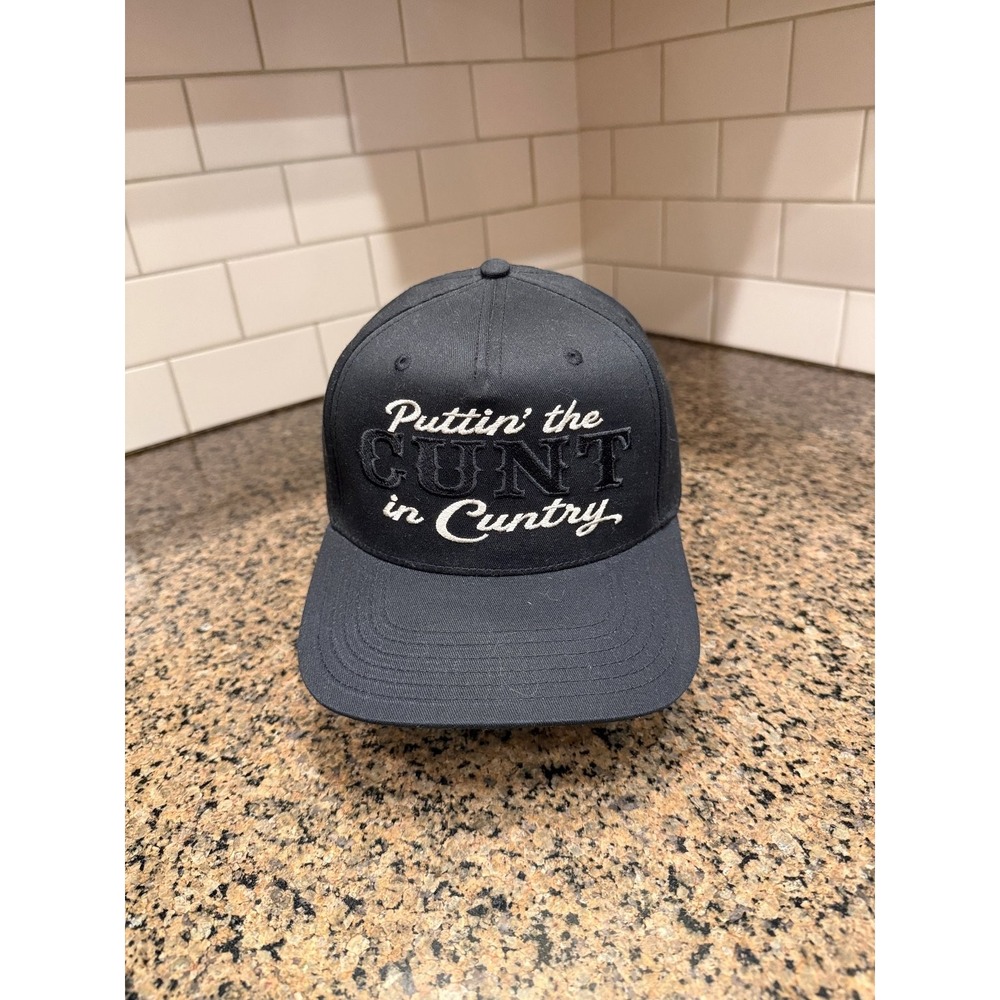 Puttin' the _ back in Cuntry OTTO Hat Snapback Black Embroidered